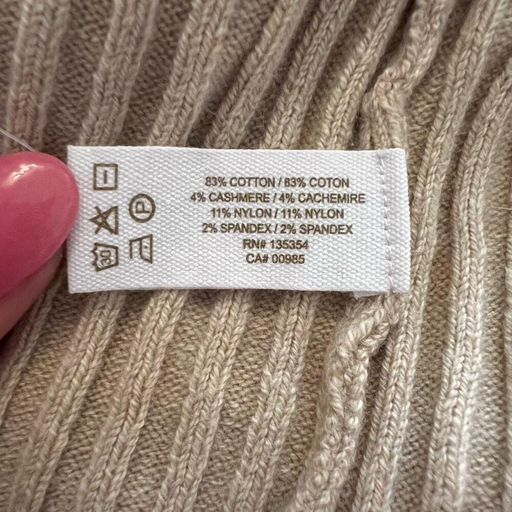 SKIN WORLDWIDE Mariana Dress Sable Ribbed Knit Long Sleeve Stretch Medium NEW - Picture 6 of 9